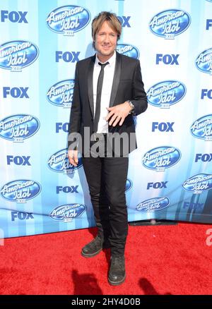 Keith Urban partecipa all'American Idol XIII Grand finale tenuto al Nokia Theatre L.A. Live, Los Angeles, California, 21 maggio 2014. Foto Stock
