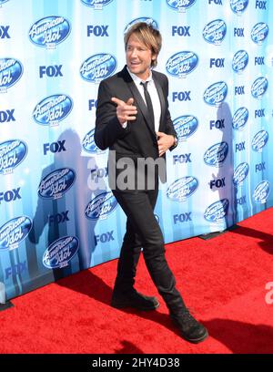 Keith Urban partecipa all'American Idol XIII Grand finale tenuto al Nokia Theatre L.A. Live, Los Angeles, California, 21 maggio 2014. Foto Stock