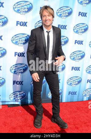 Keith Urban partecipa all'American Idol XIII Grand finale tenuto al Nokia Theatre L.A. Live, Los Angeles, California, 21 maggio 2014. Foto Stock