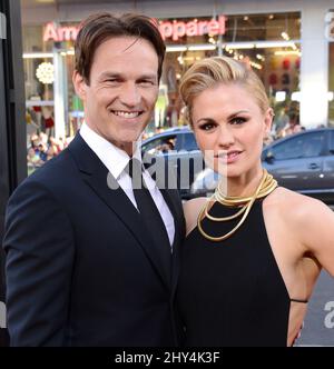 Stephen Moyer, Anna Paquin ha partecipato alla prima per la settima e ultima stagione del "VERO SANGUE" di HBO tenuto al TLC Chinese Theatre di Los Angeles, USA. Foto Stock