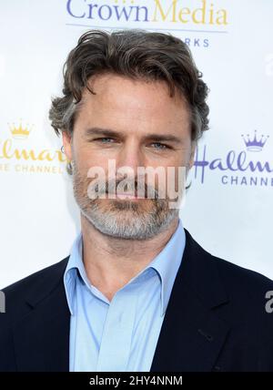 Dylan Neal partecipa all'Summer 2014 TCA: Hallmark's 'Northpole Christmas Celebration' al Northpole Manor a Beverley Hills Foto Stock