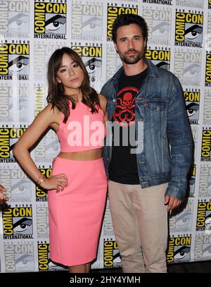 Chloe Bennett, Brett Dalton partecipa a 'Marvel's Agents of S.H.I.E.L.D' al Comic-con International 2014 tenuto presso l'Hilton San Diego Bayfront Hotel, San Diego. Foto Stock