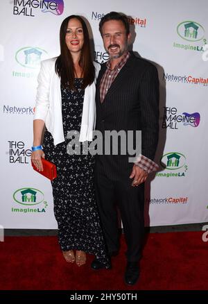 David Arquette, Christina McLarty partecipa al concerto IMAGINE Ball LA Benefit tenuto presso la House of Blues a Los Angeles, USA. Foto Stock