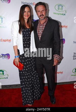 David Arquette, Christina McLarty partecipa al concerto IMAGINE Ball LA Benefit tenuto presso la House of Blues a Los Angeles, USA. Foto Stock