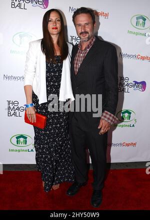 David Arquette, Christina McLarty partecipa al concerto IMAGINE Ball LA Benefit tenuto presso la House of Blues a Los Angeles, USA. Foto Stock