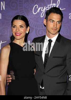 Julianna Margulies e Keith Lieberthal partecipano al ricevimento del 66th degli Emmy Awards Performers Nominee Foto Stock