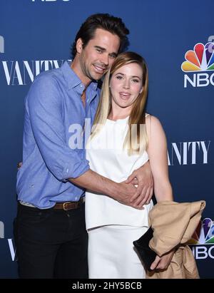 David Walton e Majandra Delfino partecipano all'evento NBC Vanity Fair 2014-2015 TV Season Red Carpet presso l'Hyde Sunset Kitchen Foto Stock