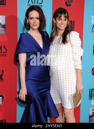 Sarah Paulson & Amanda Peet partecipa alla "American Horror Story: Freak Show" Season Premiere al Chinese Theatre Foto Stock