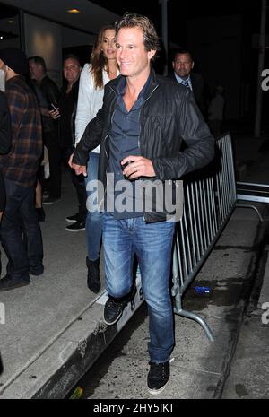 Rande Gerber, Cindy Crawford visto alla De Re Gallery di West Hollywood, California, USA il 23 ottobre 2014. Foto Stock