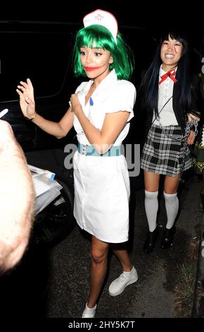 Ashley Madekwe partecipa al Matthew Morrison Halloween Party presso Hyde Lounge a Los Angeles, USA. Foto Stock