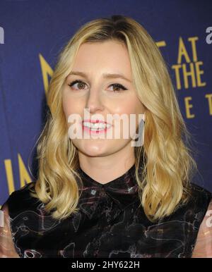 Laura Carmichael partecipa alla prima "Notte al Museo: Segreto della Tomba" tenutasi al Teatro Ziegfeld di New York, USA. Foto Stock