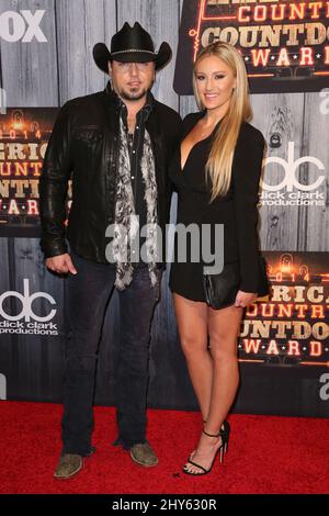 Jason Aldean, Brittney Kerr partecipa ai 1st annuali American Country Countdown Awards che si tengono presso il Music City Center Foto Stock