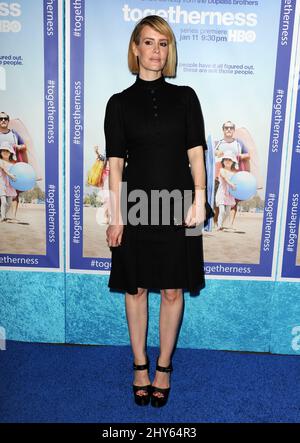 Sarah Paulson alla prima di 'togetherness' Foto Stock