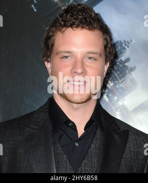 Jonny Weston partecipa al 'Project Almanaca' Los Angeles Premiere tenuto al TCL Chinese Theatre Foto Stock