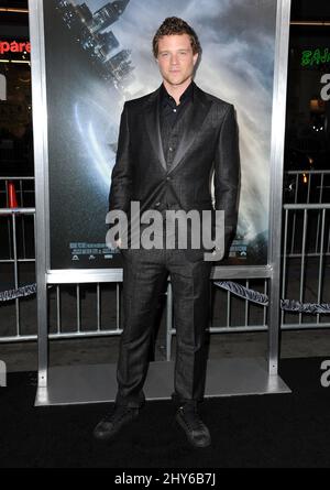 Jonny Weston partecipa al 'Project Almanaca' Los Angeles Premiere tenuto al TCL Chinese Theatre Foto Stock