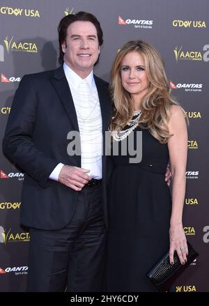 John Travolta & Kelly Preston partecipa al G'Day USA Gala 2015 al Palladium, 31 gennaio 2015 Hollywood, California. Foto Stock