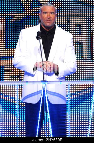 **FOTO DEL FILE** Scott Hall è passato via dopo essere stato tolto Life Support. New Orleans, la-Aprile 5 : la WWE Hall of Fame InducteeScott 'Razor Ramon' Hall partecipa alla cerimonia di induzione della WWE Hall of Fame 2014 al Smoothie King Center il 5 aprile 2014 a New Orleans. Credito: Napolitano/MediaPunch Foto Stock