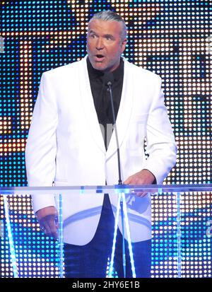 **FOTO DEL FILE** Scott Hall è passato via dopo essere stato tolto Life Support. New Orleans, la-Aprile 5 : la WWE Hall of Fame InducteeScott 'Razor Ramon' Hall partecipa alla cerimonia di induzione della WWE Hall of Fame 2014 al Smoothie King Center il 5 aprile 2014 a New Orleans. Credito: Napolitano/MediaPunch Foto Stock