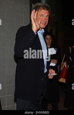 13 novembre 2001 Los Angeles, CA. Mostra di ritratti bianchi Harrison Ford Timothy presso la Fahey/Klein Gallery Foto Stock