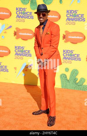 Nick Cannon arriva al Kids' Choice Awards annuale 28th di Nickelodeon al Forum sabato 28 marzo 2015 Foto Stock