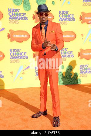 Nick Cannon arriva al Kids' Choice Awards annuale 28th di Nickelodeon al Forum sabato 28 marzo 2015 Foto Stock