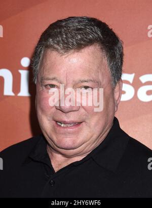 William Shatner partecipa al Summer Press Day di NBCUniversal, che si tiene presso il Langham Huntington Hotel di Pasadena, California. Foto Stock