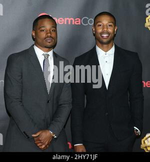 Ryan Coogler e Michael B. Jordan partecipano al Warner Bros. CinemaCon 2015 tenuto al Caesars Palace di Las Vegas Foto Stock