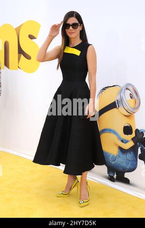 Sandra Bullock partecipa al 'Minions' Los Angeles Premiere tenuto al Shrine Auditorium. Foto Stock