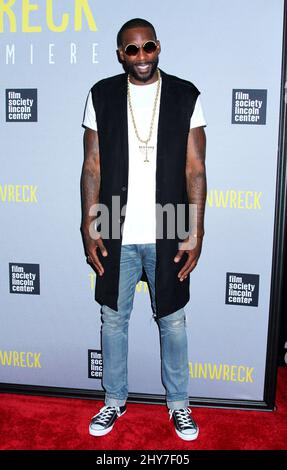 Amar'e Stoudemire partecipa alla prima di Trainwreck a New York. Foto Stock