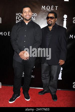 O'Shea Jackson Jr. E Ice Cube partecipa alla Hollywood Foreign Press Association presenta sovvenzioni a programmi di borse di studio e non profit durante il loro annuale 'Grants Banquet' presso il Beverly Wilshire Hotel Foto Stock