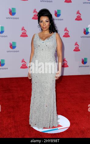 Diana Uribe partecipa ai Latin Grammy Awards 16th alla MGM Grand Garden Arena di Las Vegas, Nevada. Foto Stock