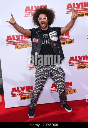 Redfoo 'Alvin and the Chipmunks: The Road chip' Los Angeles Premiere tenuto al Teatro Zanuck sul Fox Lot. Foto Stock
