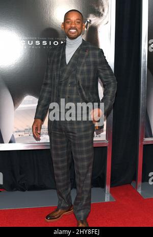 Will Smith frequenta la 'concussion' New York Premiere tenuto al Teatro Ziegfeld Foto Stock