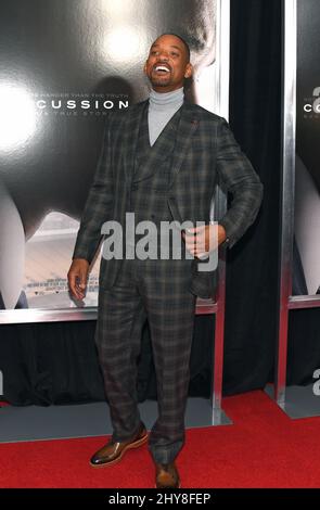 Will Smith frequenta la 'concussion' New York Premiere tenuto al Teatro Ziegfeld Foto Stock