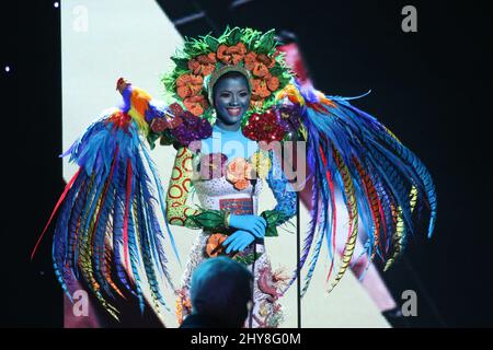 Miss Curacao, Kanisha Sluis partecipa al 2015 Miss Universe National Costume Show, Planet Hollywood Resort & Casino Foto Stock