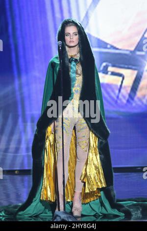 Miss Ireland, Joanna Cooper durante il 2015 Miss Universe National Costume Show, Planet Hollywood Resort & Casino. Foto Stock