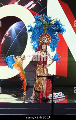 Miss Honduras, Iroshka Elvir durante il 2015 Miss Universe National Costume Show, Planet Hollywood Resort & Casino. Foto Stock