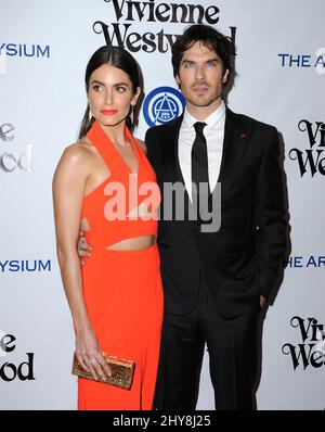 Nikki Reed, Ian Somerhalder che partecipa al gala annuale del Cielo 9th dell'Arte di Elysium, tenutosi alle ore 3LABS Foto Stock