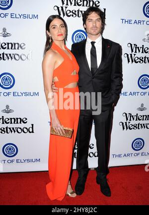 Nikki Reed, Ian Somerhalder che partecipa al gala annuale del Cielo 9th dell'Arte di Elysium, tenutosi alle ore 3LABS Foto Stock