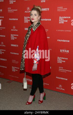 Lucy Boynton partecipa alla prima 'Sing Street' al Sundance Film Festival 2016 Foto Stock