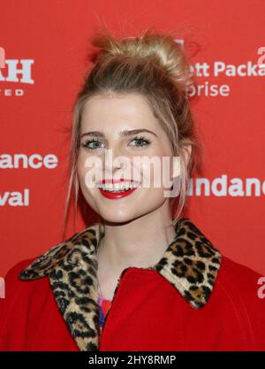 Lucy Boynton partecipa alla prima 'Sing Street' al Sundance Film Festival 2016 Foto Stock