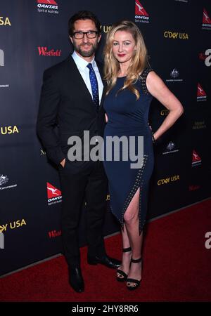 Jonathan Lapaglia & Ursula Brooks partecipa al G'Day USA Los Angeles Gala 2016 Foto Stock