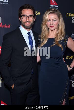 Jonathan Lapaglia & Ursula Brooks partecipa al G'Day USA Los Angeles Gala 2016 Foto Stock