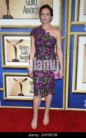 Diane Lane partecipa ai 2016 Writers Guild Awards tenuti presso l'Hyatt Regency Century Plaza Hotel a Los Angeles, USA. Foto Stock