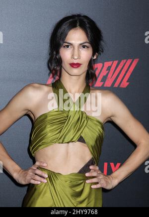 Elodie Yung 'Dardiavolo' Stagione 2 Premiere tenuto presso l'AMC Loews Lincoln Square 13 il 25 febbraio 2016. Foto Stock