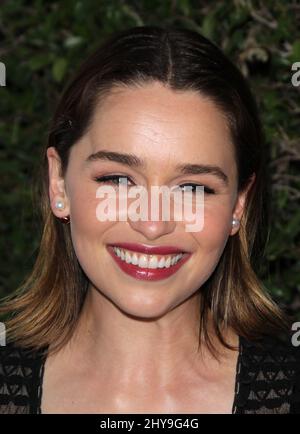 Emilia Clarke lo spazio Annenberg per la fotografia presenta il 'Rifugiato' tenuto presso lo spazio Annenberg per la fotografia Foto Stock