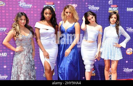 Ally Brooke, Normanni Kordei, Dinah Jane, Camila Cabello, Lauren Jauregui del 'Fifth Harmony' 2016 radio Disney Music Awards - Arrivi tenuti al Microsoft Theatre Foto Stock