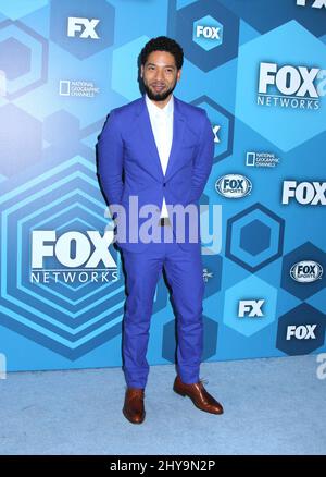 Jussie Smollett partecipa al FOX Networks 2016 upfront Presentation tenuto a Wollman Rink in Central Park a New York, USA. Foto Stock