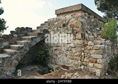 Far castello a Llinars del Vallès nella regione di Vallès provincia orientale di Barcellona, Catalogna, Spagna Foto Stock