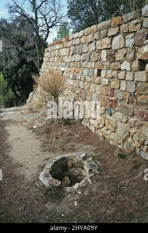 Far castello a Llinars del Vallès nella regione di Vallès provincia orientale di Barcellona, Catalogna, Spagna Foto Stock